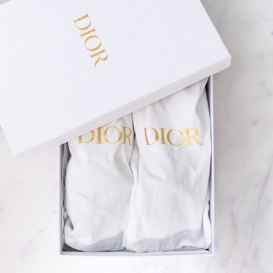 Dior Beige And Black Union Ember Dway Cloth Sandals