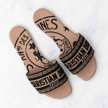  Dior Beige And Black Union Ember Dway Cloth Sandals