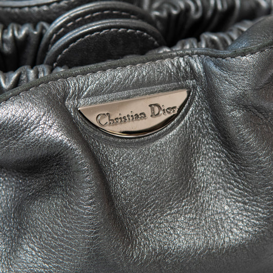Christian Dior Malice Metallic Grey Leather Bag