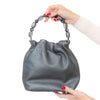 Christian Dior Malice Metallic Grey Leather Bag