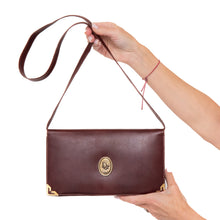  Dior Vintage Burgundy Leather Crossbody Clutch Bag