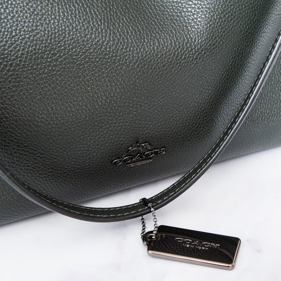 Coach Edie Grey Leather Shoulder Bag