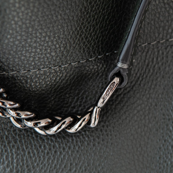 Coach Edie Grey Leather Shoulder Bag