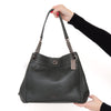 Coach Edie Grey Leather Shoulder Bag