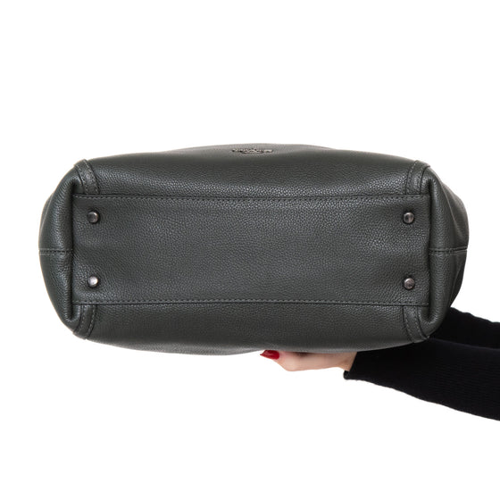 Coach Edie Grey Leather Shoulder Bag