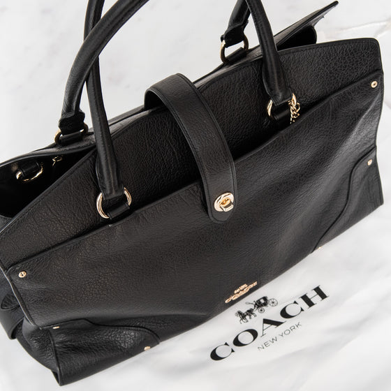 Coach Mercer Black Leather Bag