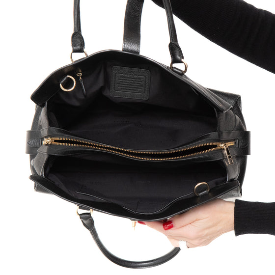 Coach Mercer Black Leather Bag