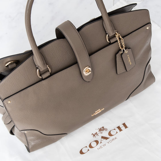 Coach Mercer Mushroom Leather Bag