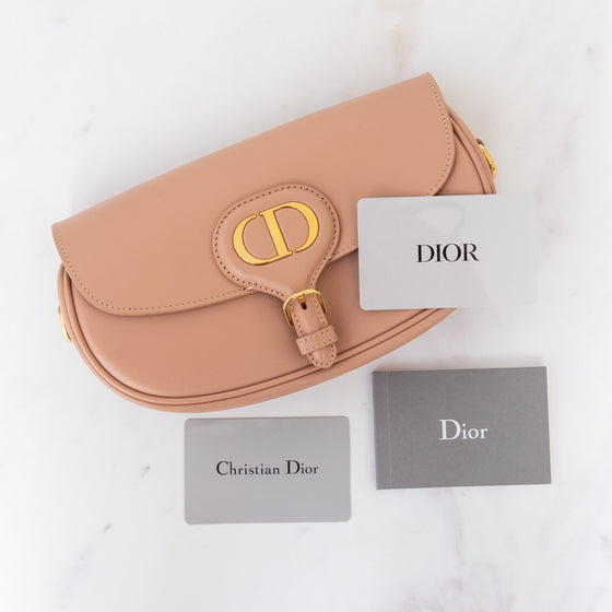 Dior Bobby  Rose De Vent East West Crossbody Leather  Bag