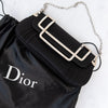 Dior Black Pleated Satin Frame Bag