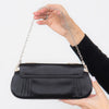 Dior Black Pleated Satin Frame Bag