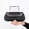 Dior Black Pleated Satin Frame Bag