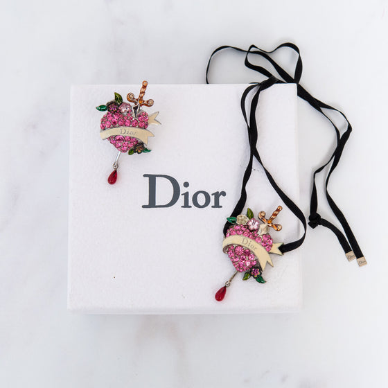 Dior By John Galliano Bleeding Heart Necklace