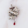 Dior By John Galliano Bleeding Heart Rhinestone Embellished Ring