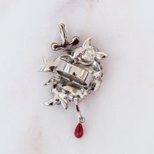  Dior By John Galliano Bleeding Heart Rhinestone Embellished Ring