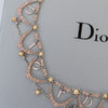 Christian Dior Vintage Jewelled Dangling Logos Necklace