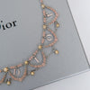 Christian Dior Vintage Jewelled Dangling Logos Necklace