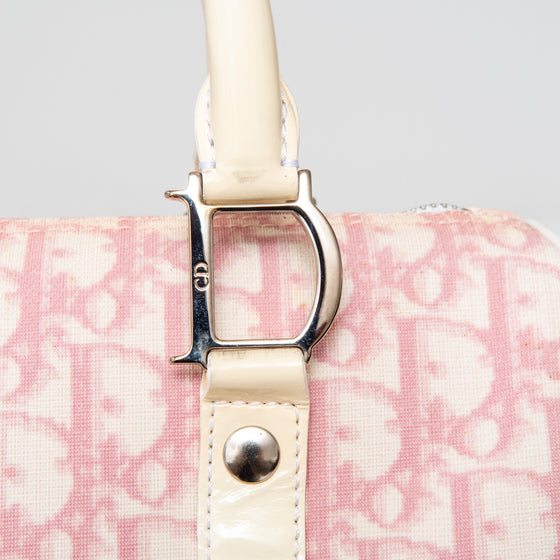 Christian Dior Pink Monogram Boston Bowler Bag