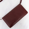 Dior Vintage Burgundy Leather Crossbody Clutch Bag