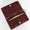 Dior Vintage Burgundy Leather Crossbody Clutch Bag