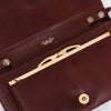 Dior Vintage Burgundy Leather Crossbody Clutch Bag