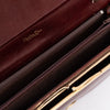 Dior Vintage Burgundy Leather Crossbody Clutch Bag