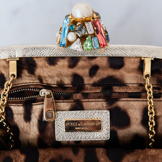 Dolce & Gabbana Paillette Gold Sequin Bag