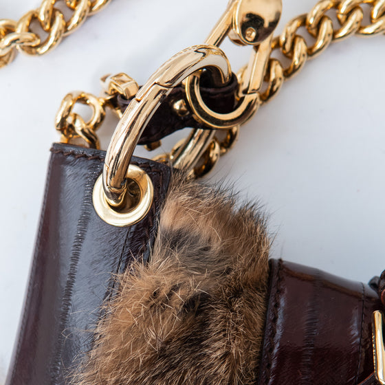Dolce & Gabbana Rabbit Fur Shoulder Bag
