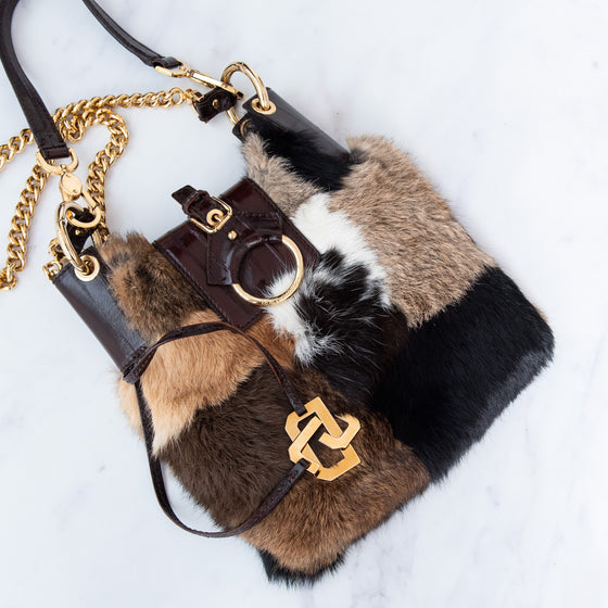 Dolce & Gabbana Rabbit Fur Shoulder Bag