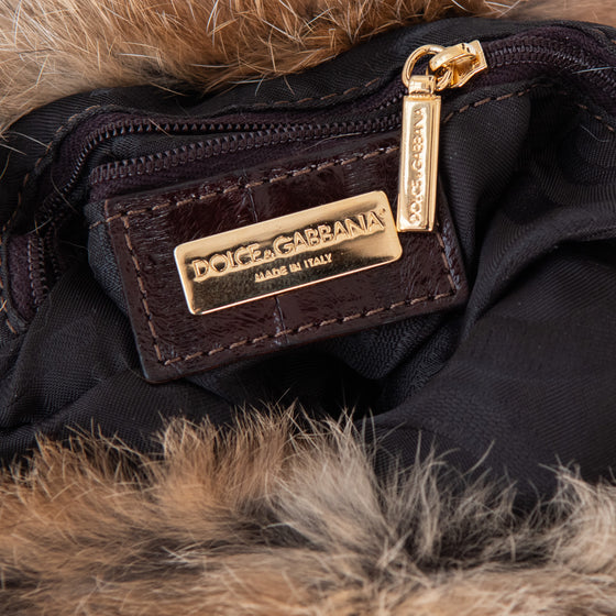 Dolce & Gabbana Rabbit Fur Shoulder Bag