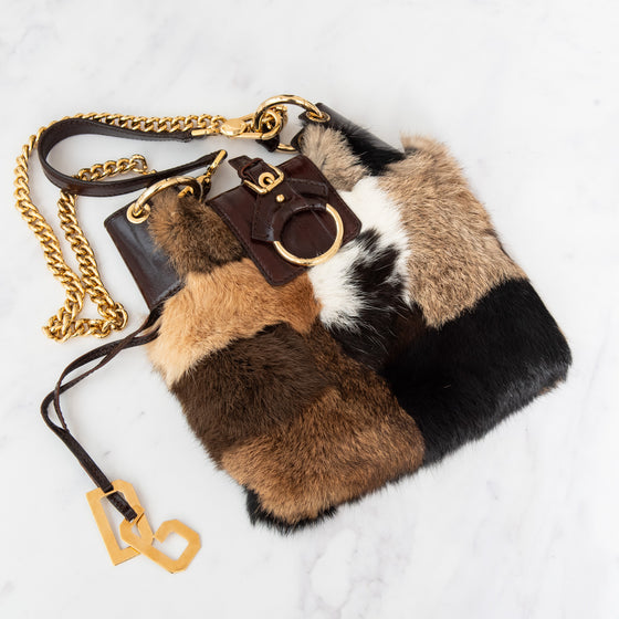 Dolce & Gabbana Rabbit Fur Shoulder Bag