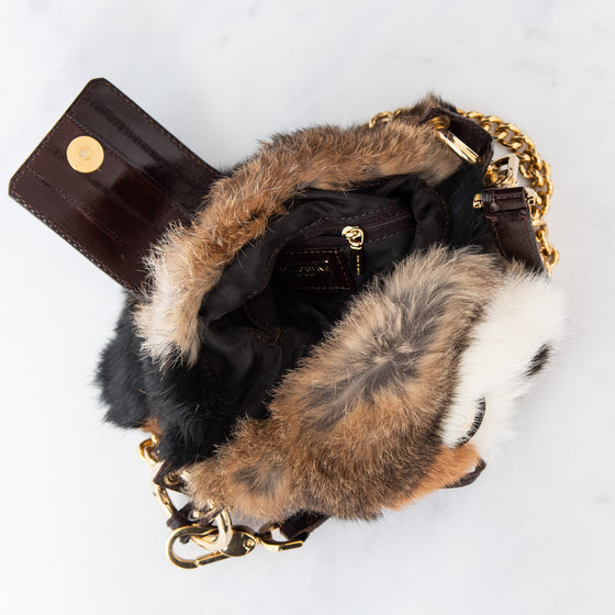 Dolce & Gabbana Rabbit Fur Shoulder Bag