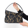 Dolce and Gabbana Navy And Gold Hand Painted Satin Shoulder Bag