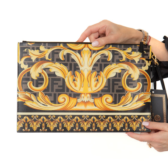 Versace x Fendi Fendace Large Flat Pouch Bag
