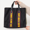 Fendi Black And Olive Green Think Fendi Yes Nylon And Leather Tote Bag
