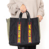 Fendi Black And Olive Green Think Fendi Yes Nylon And Leather Tote Bag