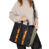 Fendi Black And Olive Green Think Fendi Yes Nylon And Leather Tote Bag