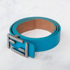 Fendi Belted Light Blue Mink Fur Jacket Blue Leather Belt
