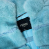 Fendi Belted Light Blue Mink Fur Jacket Blue Leather Belt