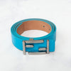 Fendi Belted Light Blue Mink Fur Jacket Blue Leather Belt
