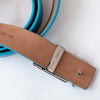 Fendi Belted Light Blue Mink Fur Jacket Blue Leather Belt