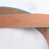 Fendi Belted Light Blue Mink Fur Jacket Blue Leather Belt
