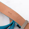 Fendi Belted Light Blue Mink Fur Jacket Blue Leather Belt