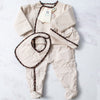 Fendi Beige Baby Three Piece Gift Set