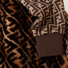Fendi Brown Logo FF Guccu Pattern Mink Jacket