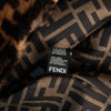 Fendi Brown Logo FF Guccu Pattern Mink Jacket