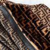 Fendi Brown Logo FF Guccu Pattern Mink Jacket