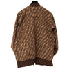 Fendi Brown Logo FF Guccu Pattern Mink Jacket