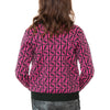 Fendi Logo Pink Wool Blend Cardigan