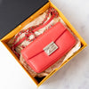 Fendi Mini Be Baguette Rosa Ecstasy Leather Flap Bag
